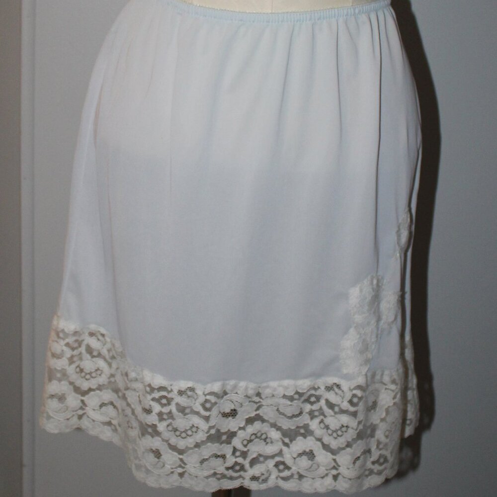 Womens Vintage Light Blue Slip by CARESSE Large